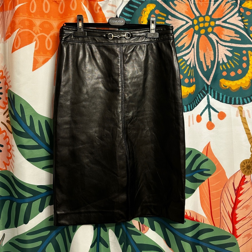 Elie. faux leather skirt - 10